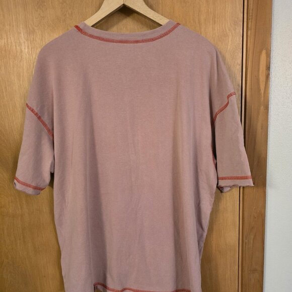 Easelle Applique Lobster Tee Oversized Womens Large Pink - Picture 6 of 10